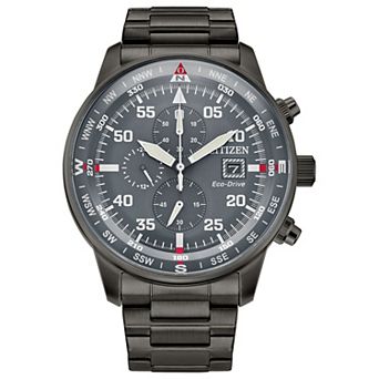 Citizen Men's Eco-Drive Brycen Weekender Grey IP Stainless Steel Chronograph Bracelet Watch