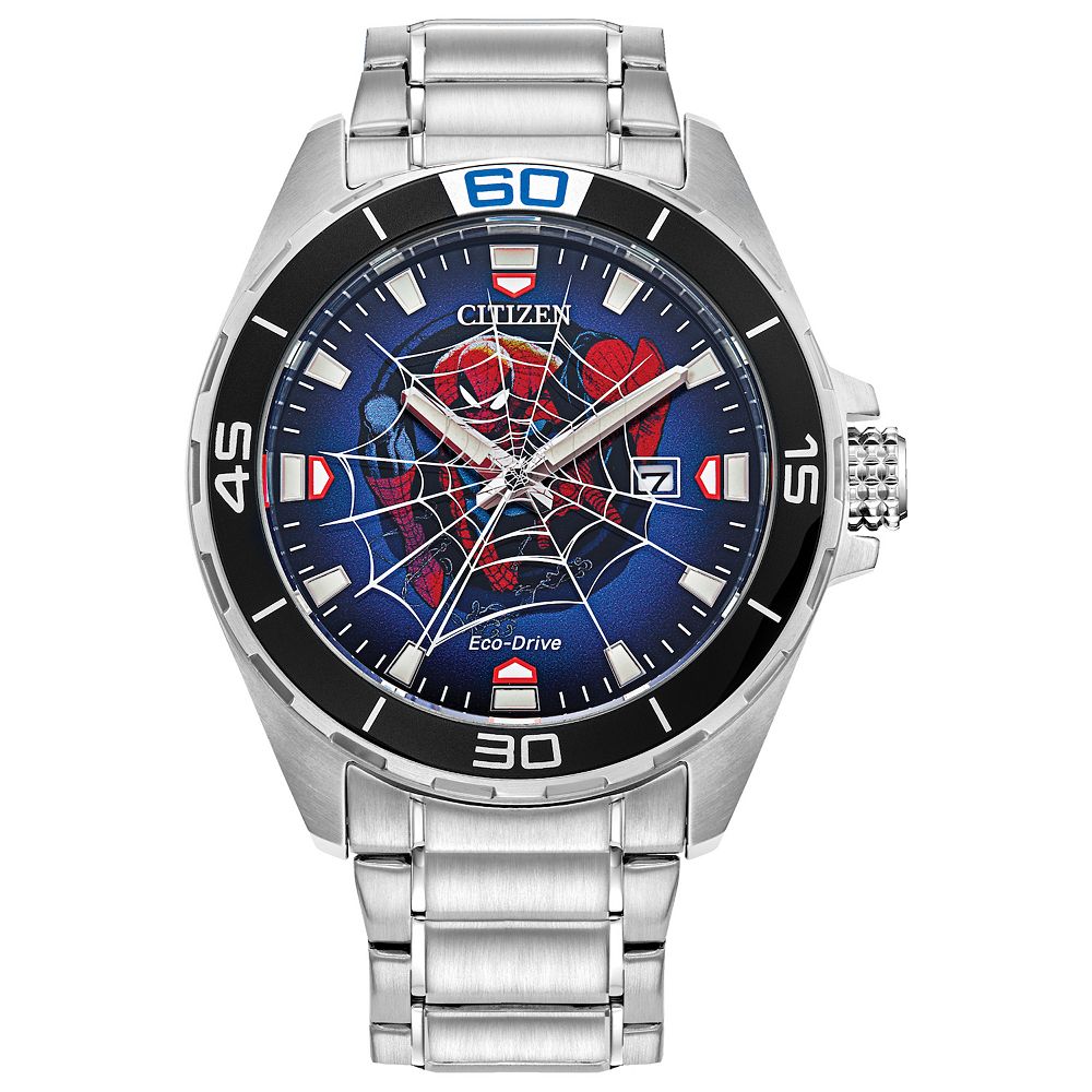 Citizen Marvel 44mm Eco-Drive Spider-Man Stainless Steel Bracelet