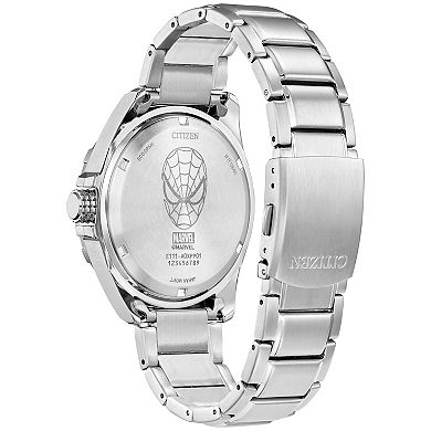 Citizen Men's Eco-Drive Marvel Spider-Man Stainless Steel Bracelet Watch