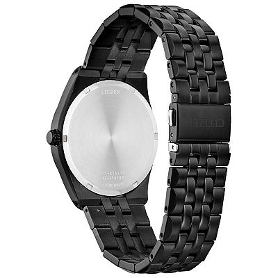 CITIZEN Eco-Drive 腕時計 黒ステンレス Citizen Men's Eco-Drive Black IP Stainless Steel Bracelet Watch