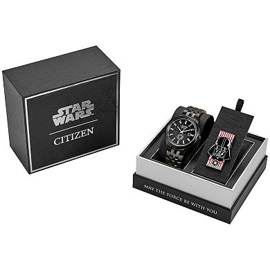 Citizen Men's Eco-Drive Star Wars Darth Vader Returns Black IP Stainless Steel Watch & Pin Box Set