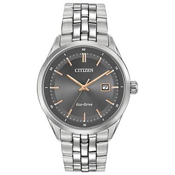 Citizen Men's Eco-Drive Addysen Stainless Steel Gray Dial Bracelet Watch - BM7251-53H
