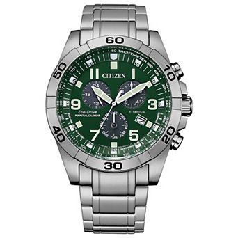 Citizen Men's Eco-Drive Brycen Titanium Green Dial Bracelet Watch - BL5550-50X