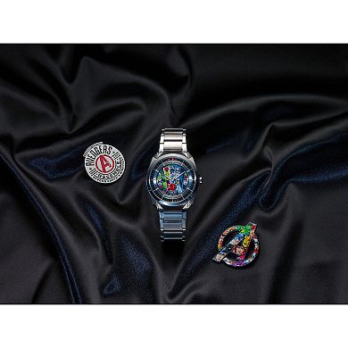 Citizen Men's Eco-Drive Marvel Avengers Stainless Steel Bracelet Watch & Pin Box Set