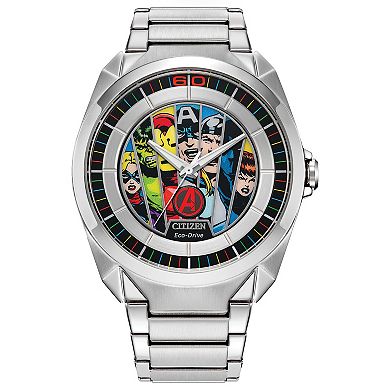Citizen Men's Eco-Drive Marvel Avengers Stainless Steel Bracelet Watch & Pin Box Set
