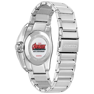 Citizen Men's Eco-Drive Marvel Avengers Stainless Steel Bracelet Watch & Pin Box Set