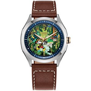 Disney's Mickey Mouse & Friends Unisex Eco-Drive Black Leather