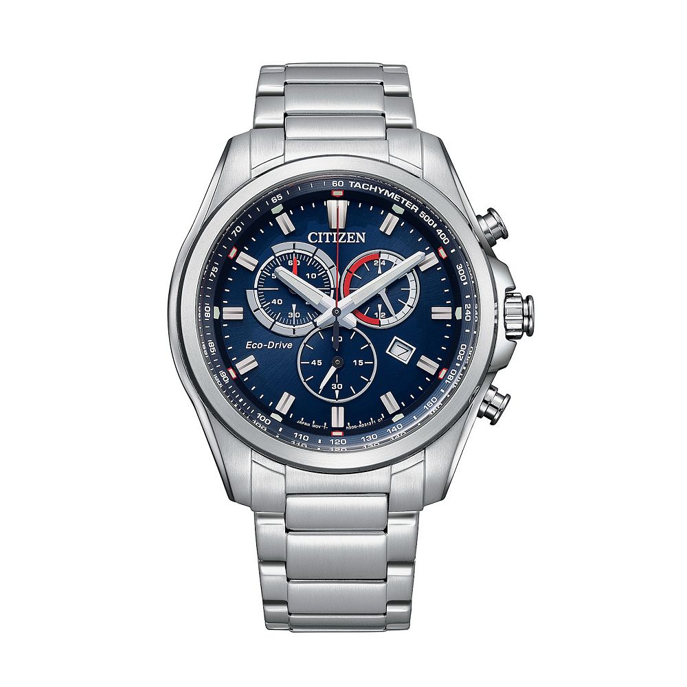 Citizen Men's Eco-Drive Weekender Stainless Steel Blue Chronograph