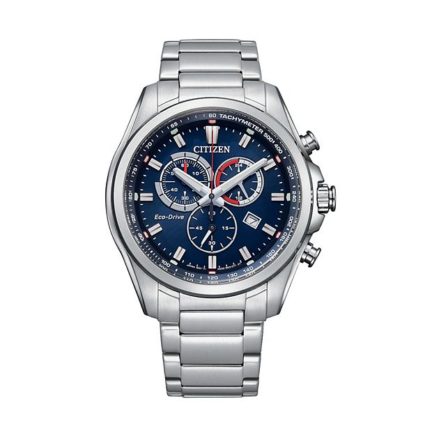 Citizen Men's Eco-Drive Weekender Stainless Steel Blue Chronograph