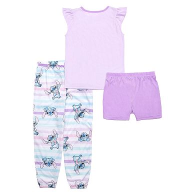 Disney's Lilo & Stitch Girls 4-10 "Stripe Stitch" 3-Piece Pajama Set