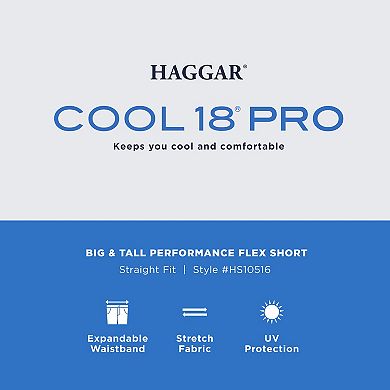 Men's Haggar® Cool 18® Pro 7-Inch Performance Flex Straight Fit Shorts