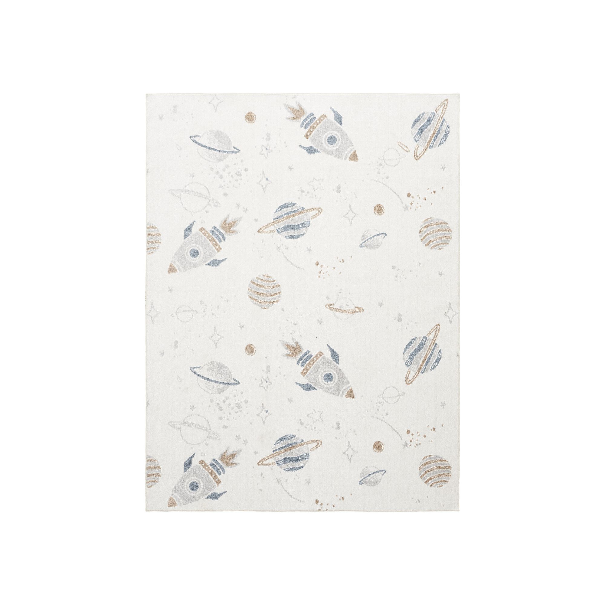 Nourison Astra Space Kids Washable Indoor Rug, Ivory Teamcolor