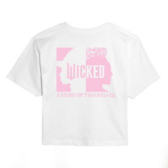Juniors' Wicked Story Of Two Halves Cropped Tee