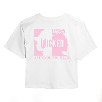 Juniors' Wicked Story Of Two Halves Cropped Tee