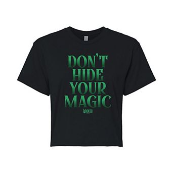 Juniors' Wicked Don't Hide Your Magic Cropped Tee