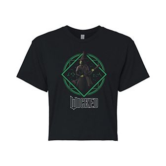 Juniors' Wicked Elphaba Portrait Cropped Tee