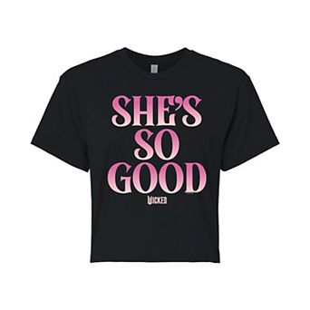 Juniors' Wicked She's So Good Cropped Tee