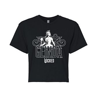Juniors' Wicked Glinda Portrait Cropped Tee