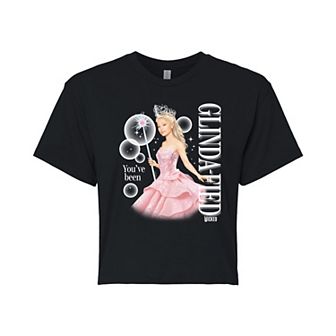 Juniors' Wicked You've Been Glinda-Fied Cropped Tee