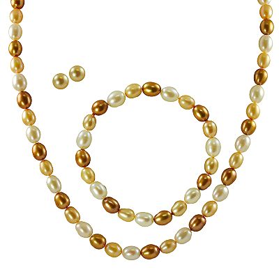 Kohls pearl necklace set hot sale