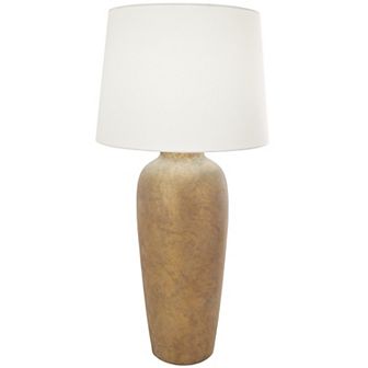 Stella & Eve Brown Ceramic Distressed Antique Style Pot Vase Room Table Lamp