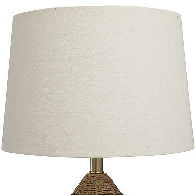 Stella & Eve Brown Wicker Wood Handmade Woven Table Lamp