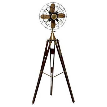 Stella & Eve Brown Aluminum Metal Vintage Fan Shape Floor Lamp