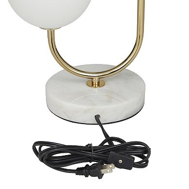 Stella & Eve Gold Metal Curved Orb 2 Light Room Table Lamp