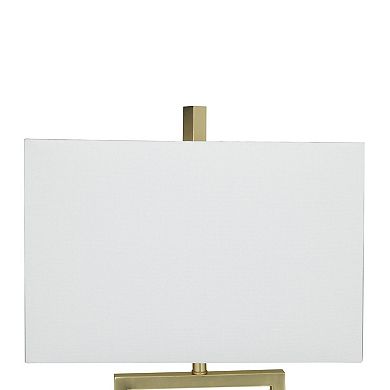 Stella & Eve Gold Marble Geometric Table Lamp with Square Shade