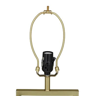 Stella & Eve Gold Marble Geometric Table Lamp with Square Shade