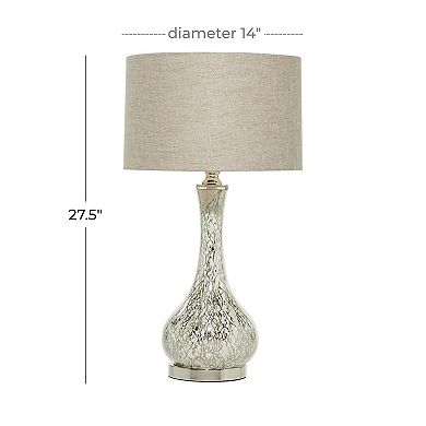 Stella & Eve Silver Glass Table Lamp