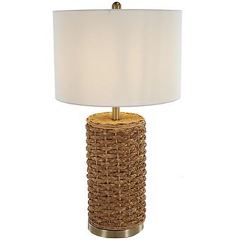 Stella & Eve Brown Rattan Handmade Braided Table Lamp