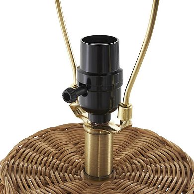 Stella & Eve Brown Rattan Handmade Braided Table Lamp