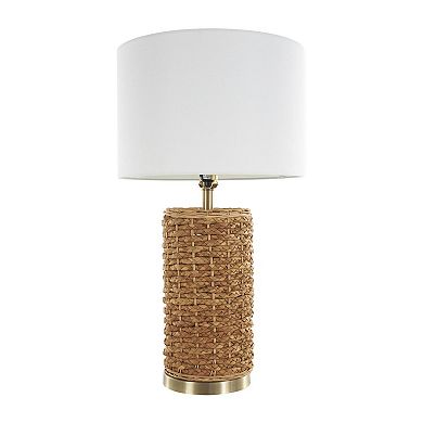 Stella & Eve Brown Rattan Handmade Braided Table Lamp