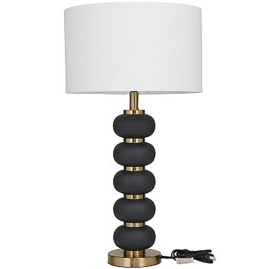 Stella & Eve Black Metal Orbs Style Base Table Lamp