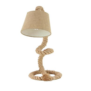 Stella & Eve Brown Jute Rope Desk Lamp