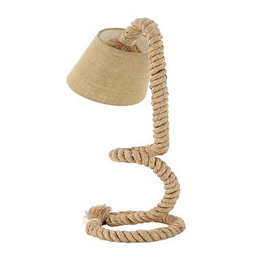 Stella & Eve Brown Jute Rope Desk Lamp