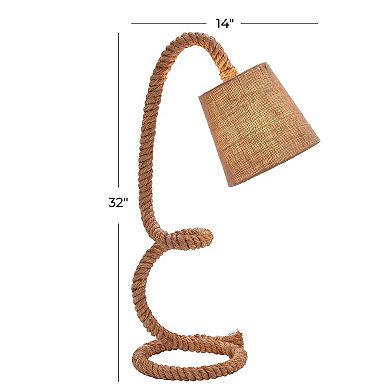 Stella & Eve Brown Jute Rope Desk Lamp