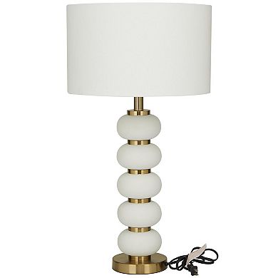 Stella & Eve White Metal Orbs Style Base Table Lamp