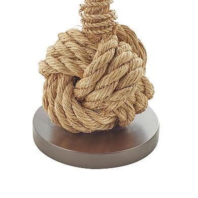 Stella & Eve Twisted Rope Table Lamp with Linen Shade