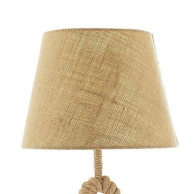 Stella & Eve Twisted Rope Table Lamp with Linen Shade