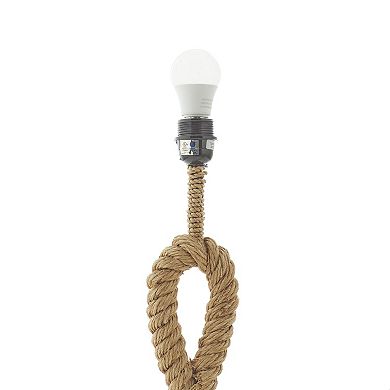 Stella & Eve Twisted Rope Table Lamp with Linen Shade