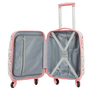 Travelers Club Kid's 5-Piece Hardside Carry-On Spinner Luggage, Backpack, Lunch Bag, Neck Pillow & Luggage Tag Set