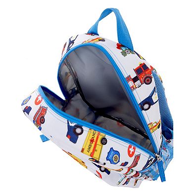 Travelers Club Kid's 5-Piece Hardside Carry-On Spinner Luggage, Backpack, Lunch Bag, Neck Pillow & Luggage Tag Set