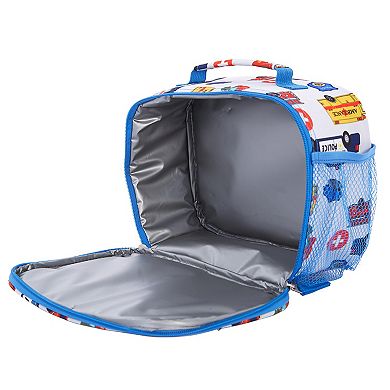 Travelers Club Kid's 5-Piece Hardside Carry-On Spinner Luggage, Backpack, Lunch Bag, Neck Pillow & Luggage Tag Set