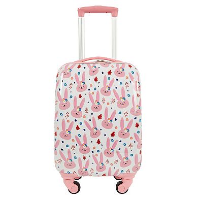 Travelers Club Kid's 5-Piece Hardside Carry-On Spinner Luggage, Backpack, Lunch Bag, Neck Pillow & Luggage Tag Set