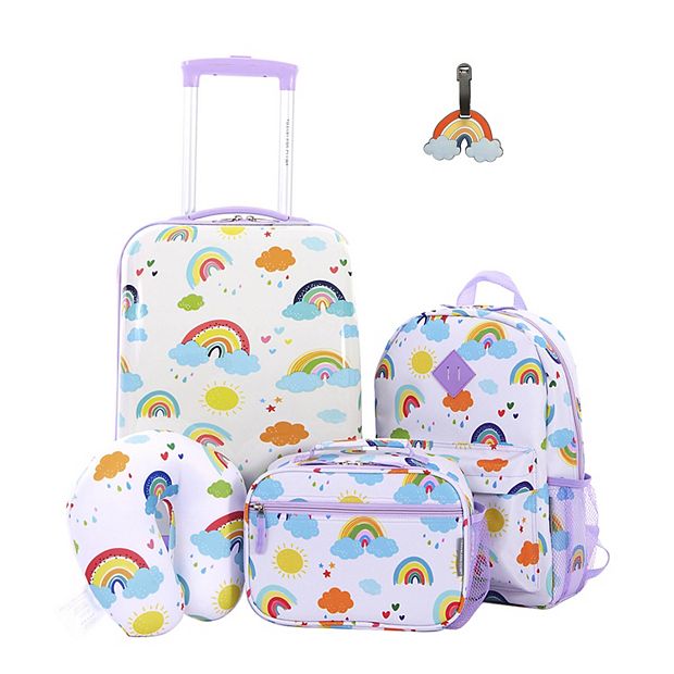 Travelers Club Kid's 5-Piece Hardside Carry-On Spinner Luggage