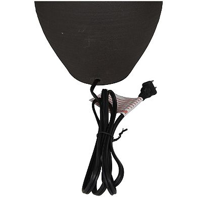 Stella & Eve Black Ceramic Gourd Style Base Table Lamp