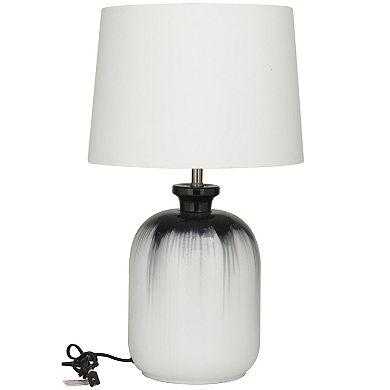 Stella & Eve White Glass Gourd Style Base Table Lamp