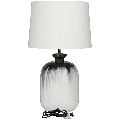 Stella & Eve White Glass Gourd Style Base Table Lamp